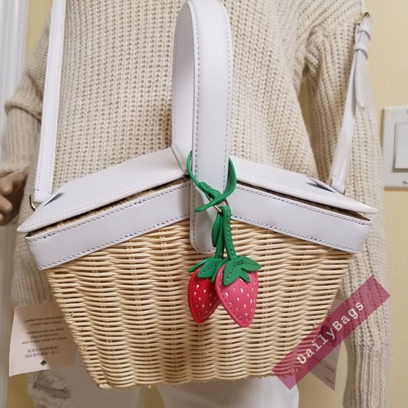 NWT KATE SPADE 100% AUTHENTIC PICNIC IN THE BASKET PARK STRAWBERRY PINK NOVELTY - Picture 10 of 10
